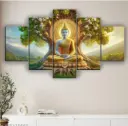 Peaceful Buddha 5 Pieces Frame