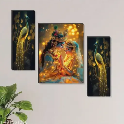 Radhe Krishna 3 Piece Frames