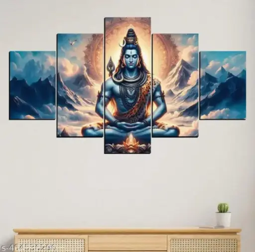 Peaceful Shiva 5 Pieces Frame